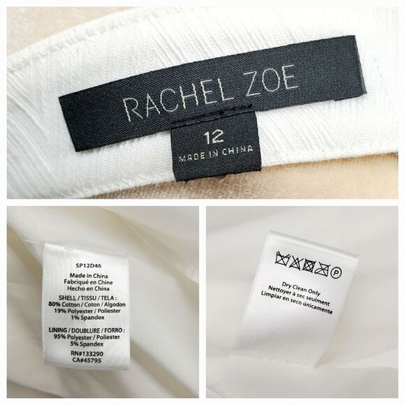 Rachel Zoe Lydia White Textured Cap Sleeve Open Back Pleated A-Line Dress - Picture 16 of 16